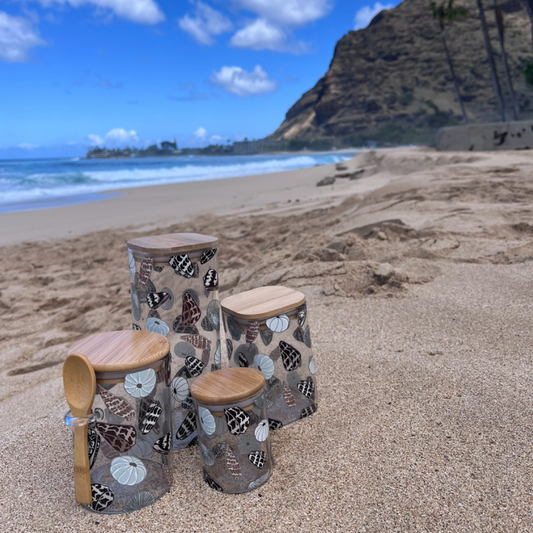 Shell Large Storage Cup w/ lid